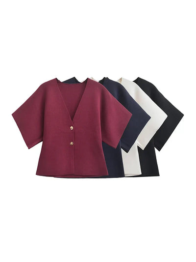 Brand & Belle | Schicke Minimalistische Bluse mit Knöpfen