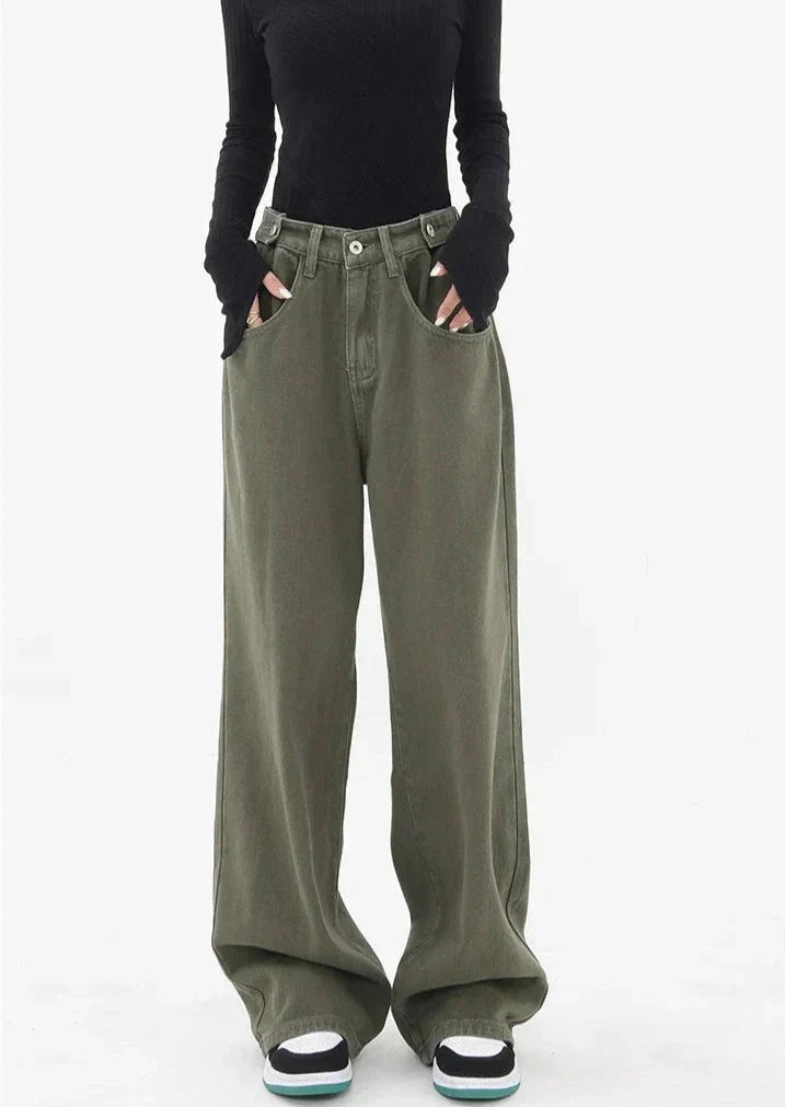 Lässige High Waist Jeans mit Bequemer Passform für Frauen