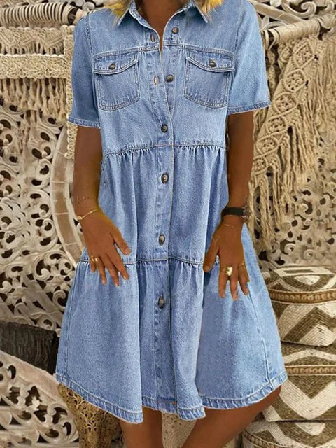 Ludmiła – Boho Kleid aus Denim
