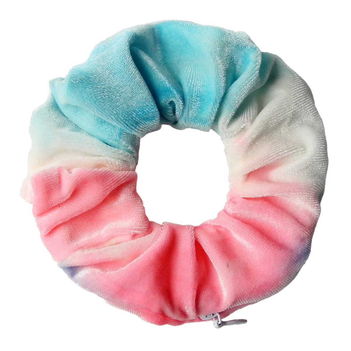 Velvet Scrunchies With Pocket Zipper Hair Ties for Women Hidden Hair Scrunchie Ponytail Holder Elastic Bands Gift for Friend