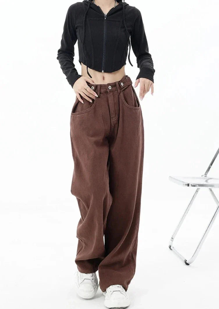 Lässige High Waist Jeans mit Bequemer Passform für Frauen