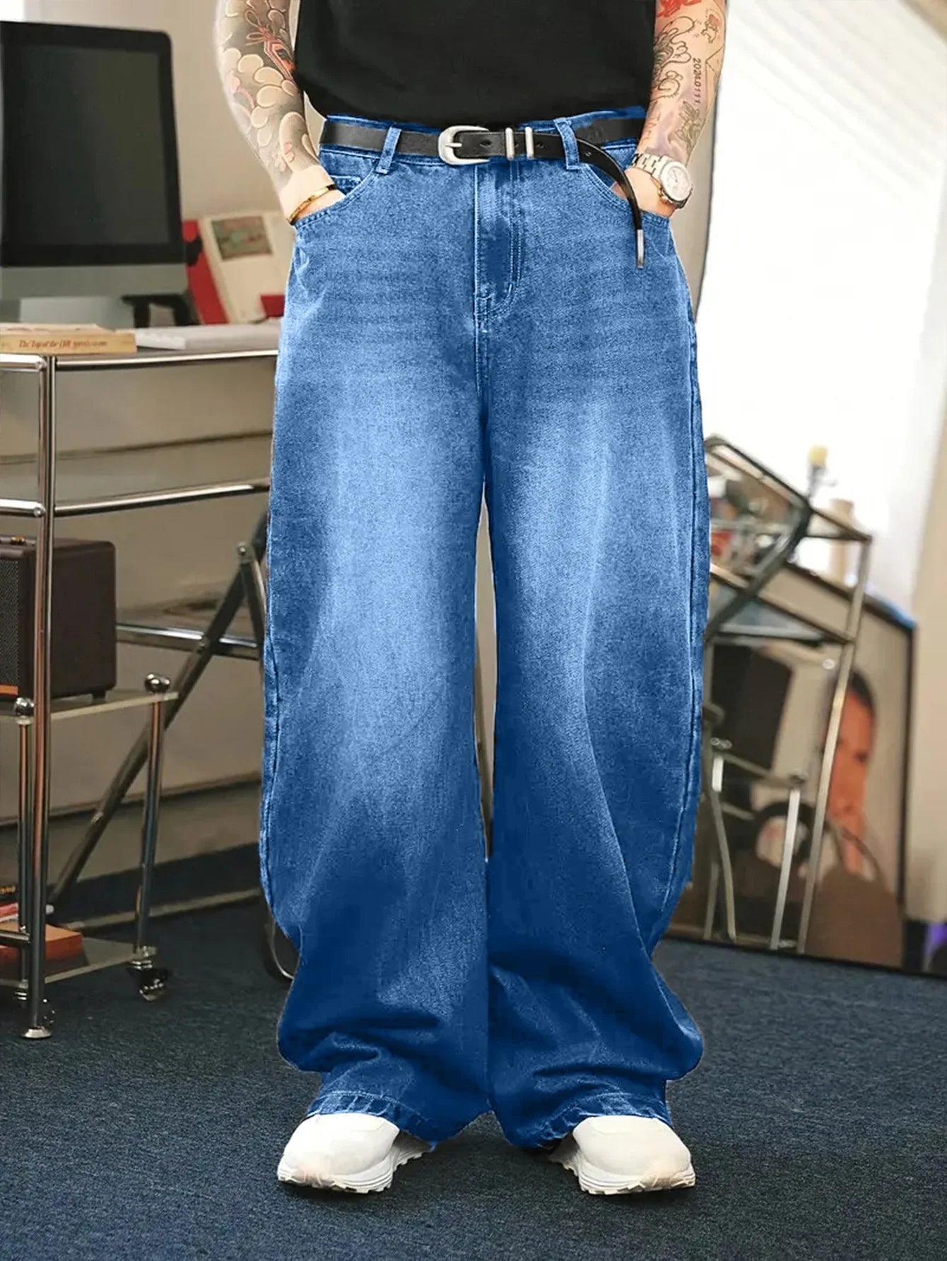 Lässige Baggy-Jeans für Herren | Lockere Passform