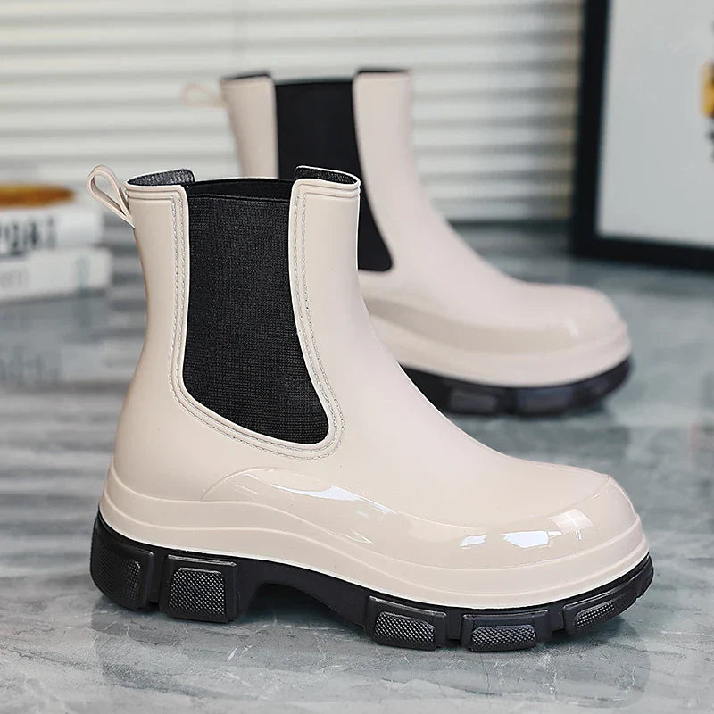 Gummistiefel Damen | Knöchelhöhe Mit Elastikseitenteilen