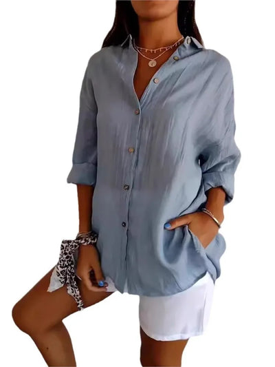 Nadia®️™ | Weiche, atmungsaktive Baumwollbluse