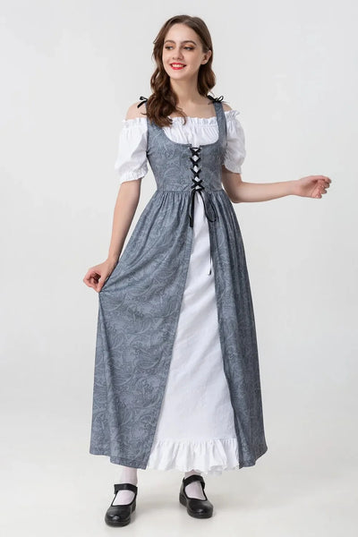 Mittelalterliches Kleid mit Königlichem Design für Frauen