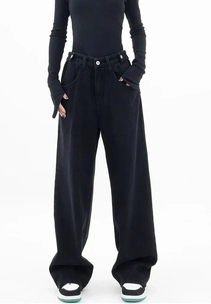 Lässige High Waist Jeans mit Bequemer Passform für Frauen