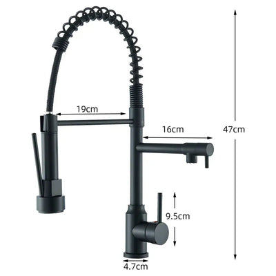 HydroSpout Wasserhahn - Flexibler Doppelauslauf mit zwei Modi und 360° Drehung Wasserhahn