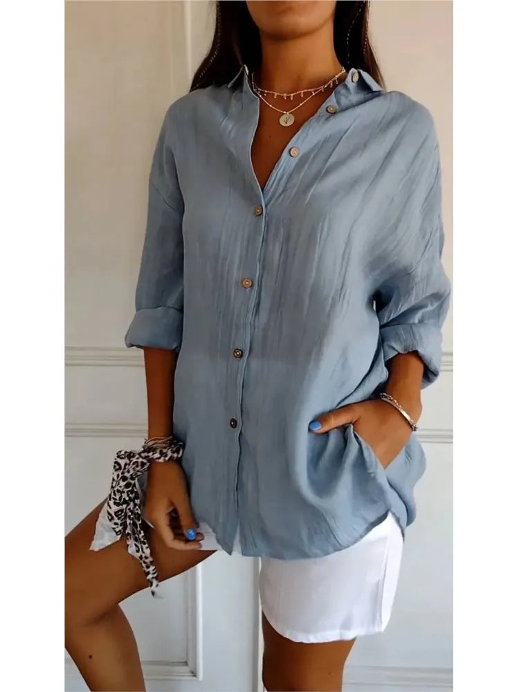 Nadia®️™ | Weiche, atmungsaktive Baumwollbluse