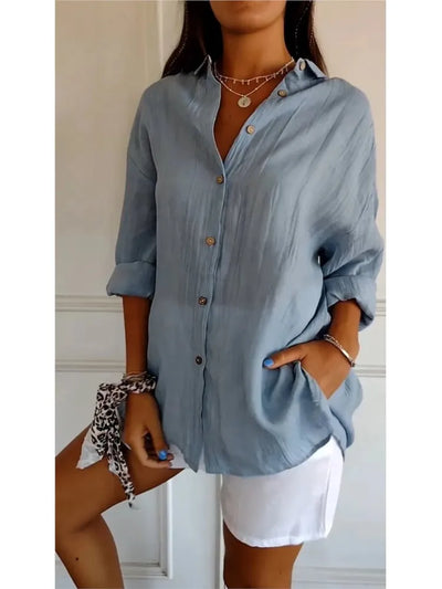 Nadia®️™ | Weiche, atmungsaktive Baumwollbluse