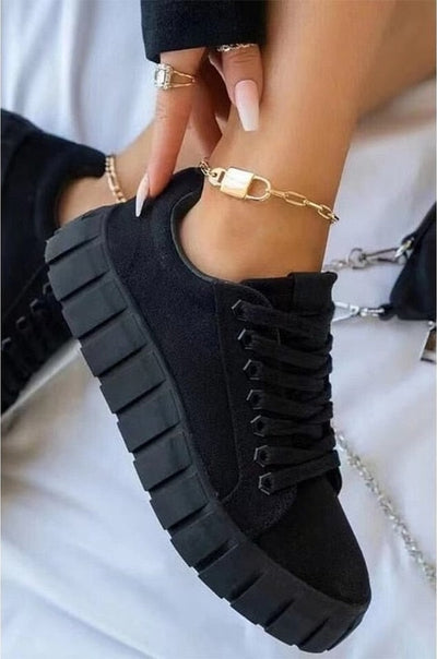 Dicker Sohle Schnürsneaker für Damen