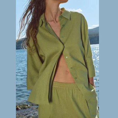 Ava | Casual Hemd-Set mit stilvoller Leichtigkeit