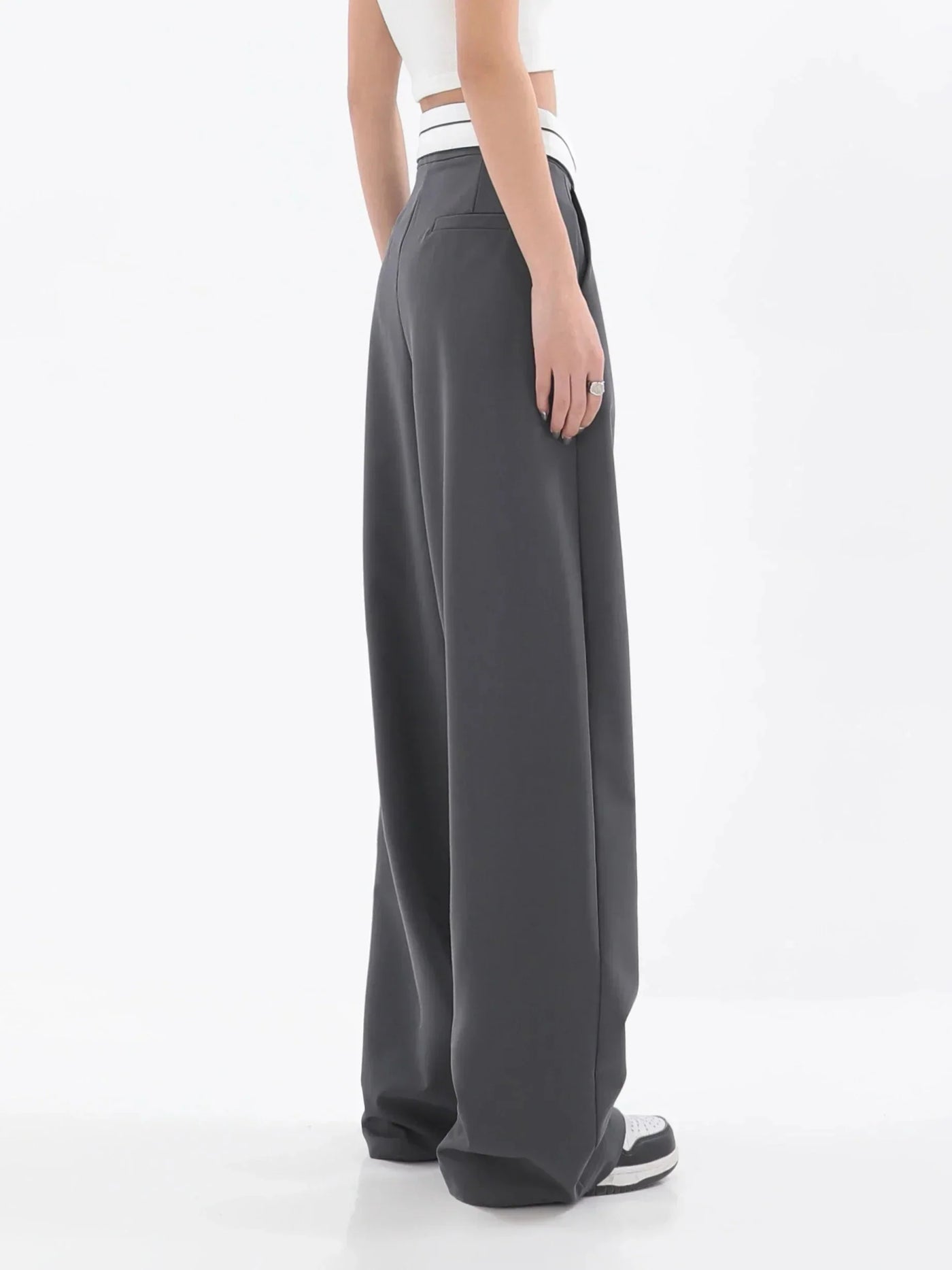 Weite High Waist Hosen für Einen Lässigen Look für Frauen