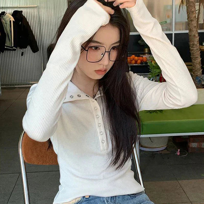 Langärmliges Stricktop mit stilvollem Komfort für Damen