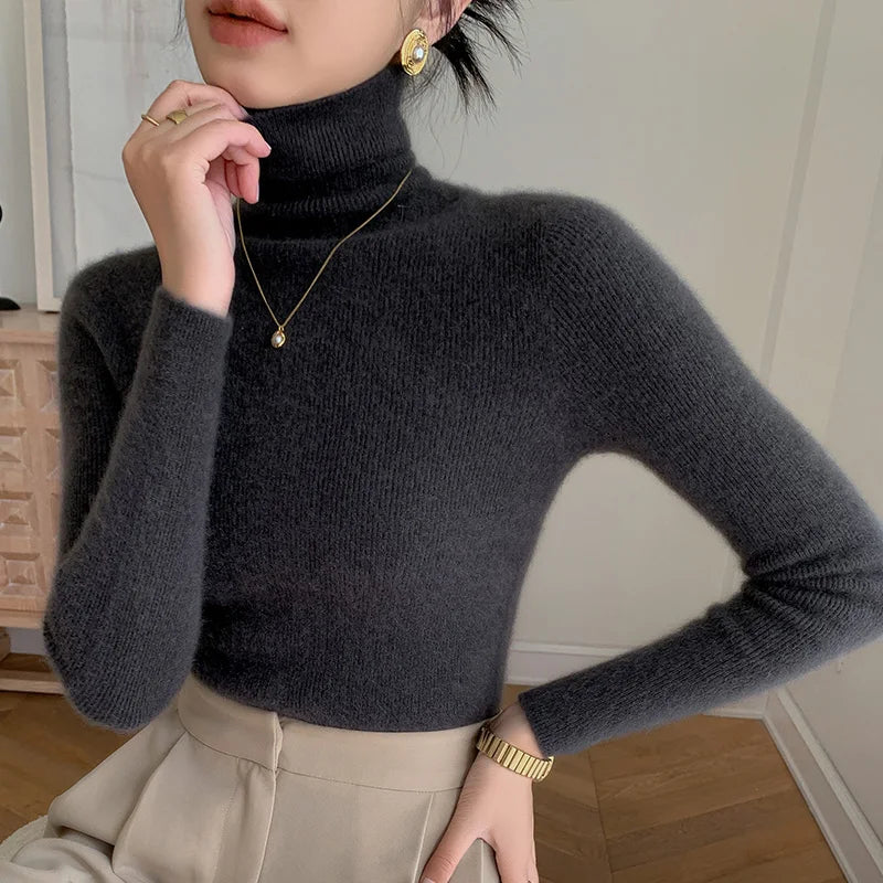 Brand & Belle | Luxuriöser Cashmere Pullover mit hohem Kragen