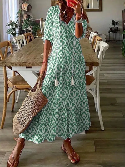 Mayfair™ | Vintage Boho-Kleid mit Print