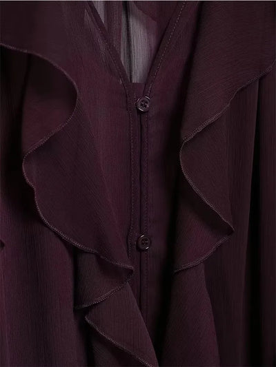 Mayfair™ | V-Ausschnitt Rüschenbluse