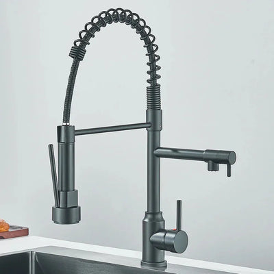 HydroSpout Wasserhahn - Flexibler Doppelauslauf mit zwei Modi und 360° Drehung Wasserhahn