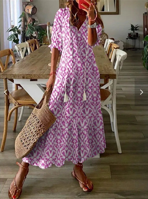 Mayfair™ | Vintage Boho-Kleid mit Print