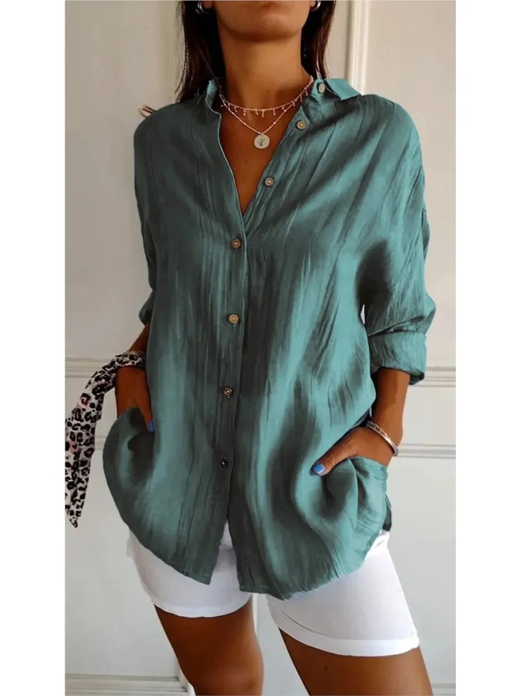 Nadia®️™ | Weiche, atmungsaktive Baumwollbluse