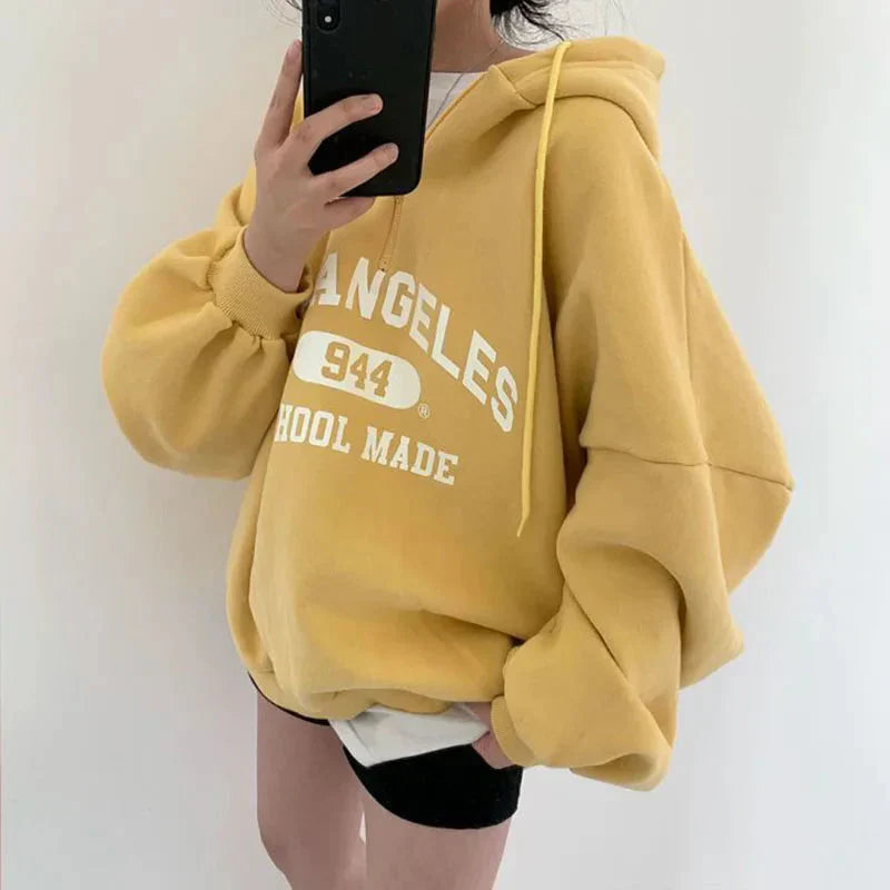 Oversized Hoodie mit „Los Angeles“ Print – Sportlich, Lässig & Cozy