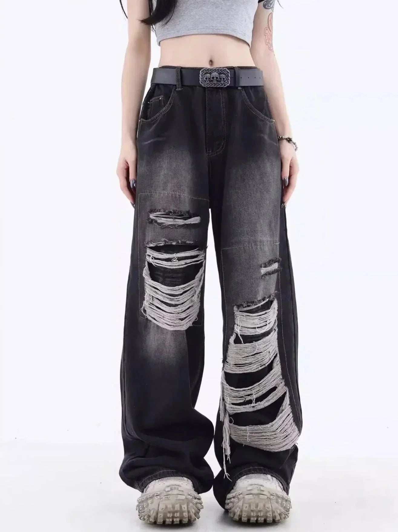 Zerrissene Lockere Jeans mit Lässigem Stil für Frauen