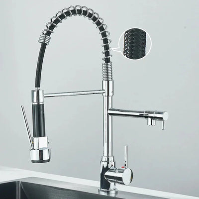HydroSpout Wasserhahn - Flexibler Doppelauslauf mit zwei Modi und 360° Drehung Wasserhahn