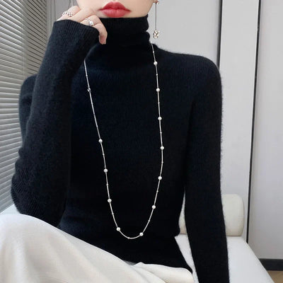 Brand & Belle | Luxuriöser Cashmere Pullover mit hohem Kragen