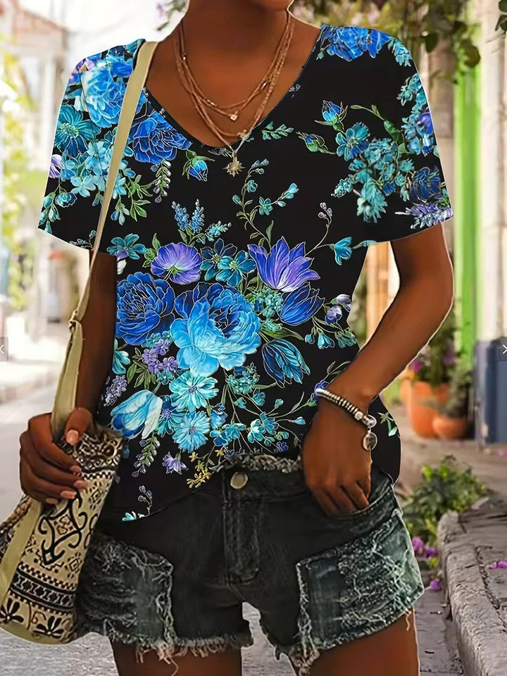 Neristelle | V-Ausschnitt T-Shirt Damen