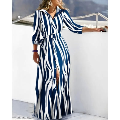 Mayfair™ | Elenya – Elegantes Hemdblusenkleid mit Maxi-Silhouette