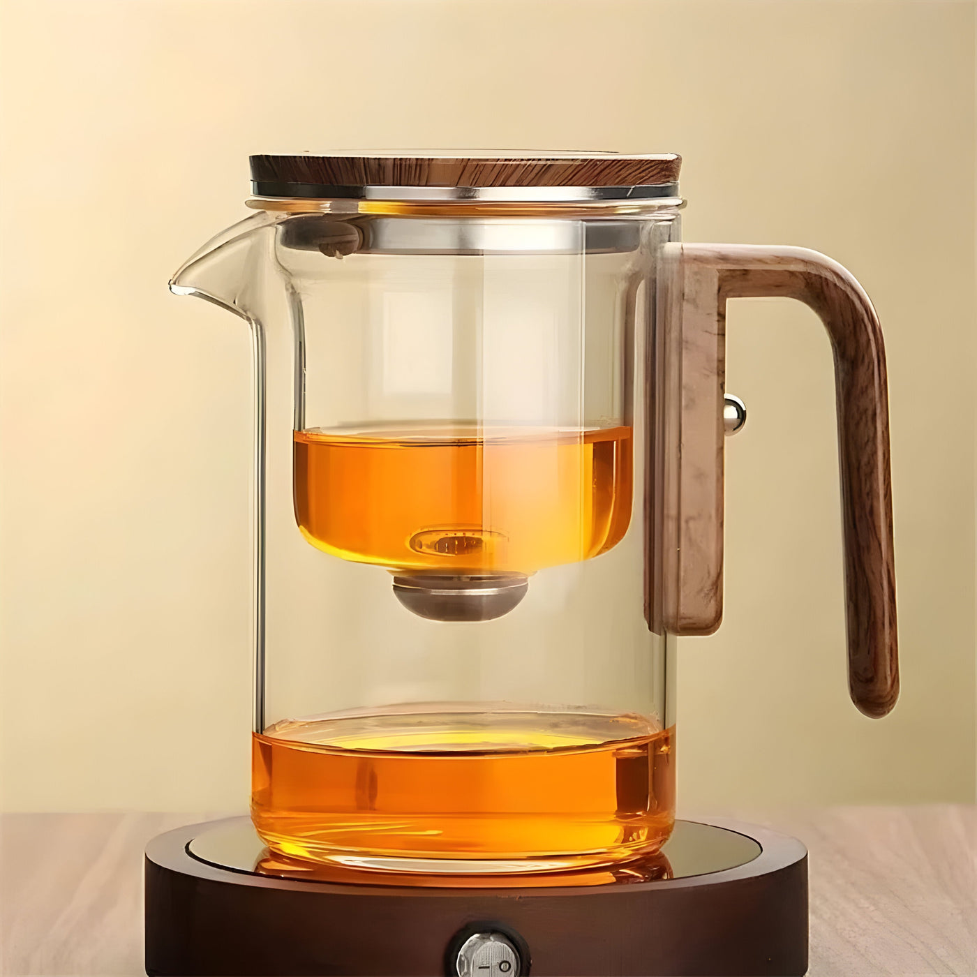 TranquilSip Teekanne – Magnetischer Schalter Filterglas-Teekanne