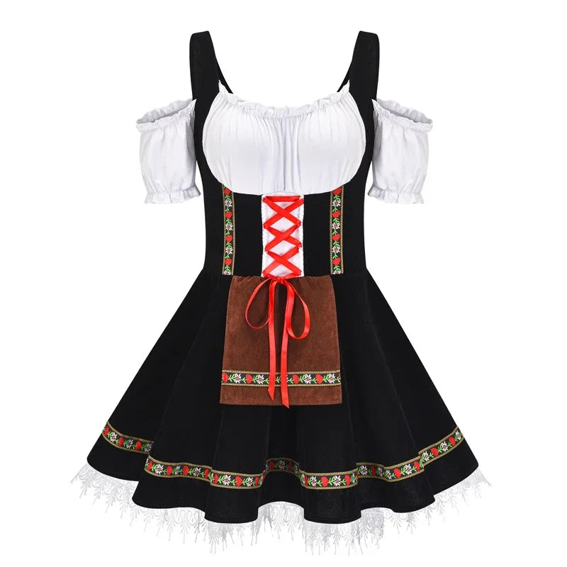 Damen Mini Elegante Oktoberfest Dirndl Kleid