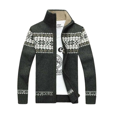 Stehkragen Strickjacke für Männer