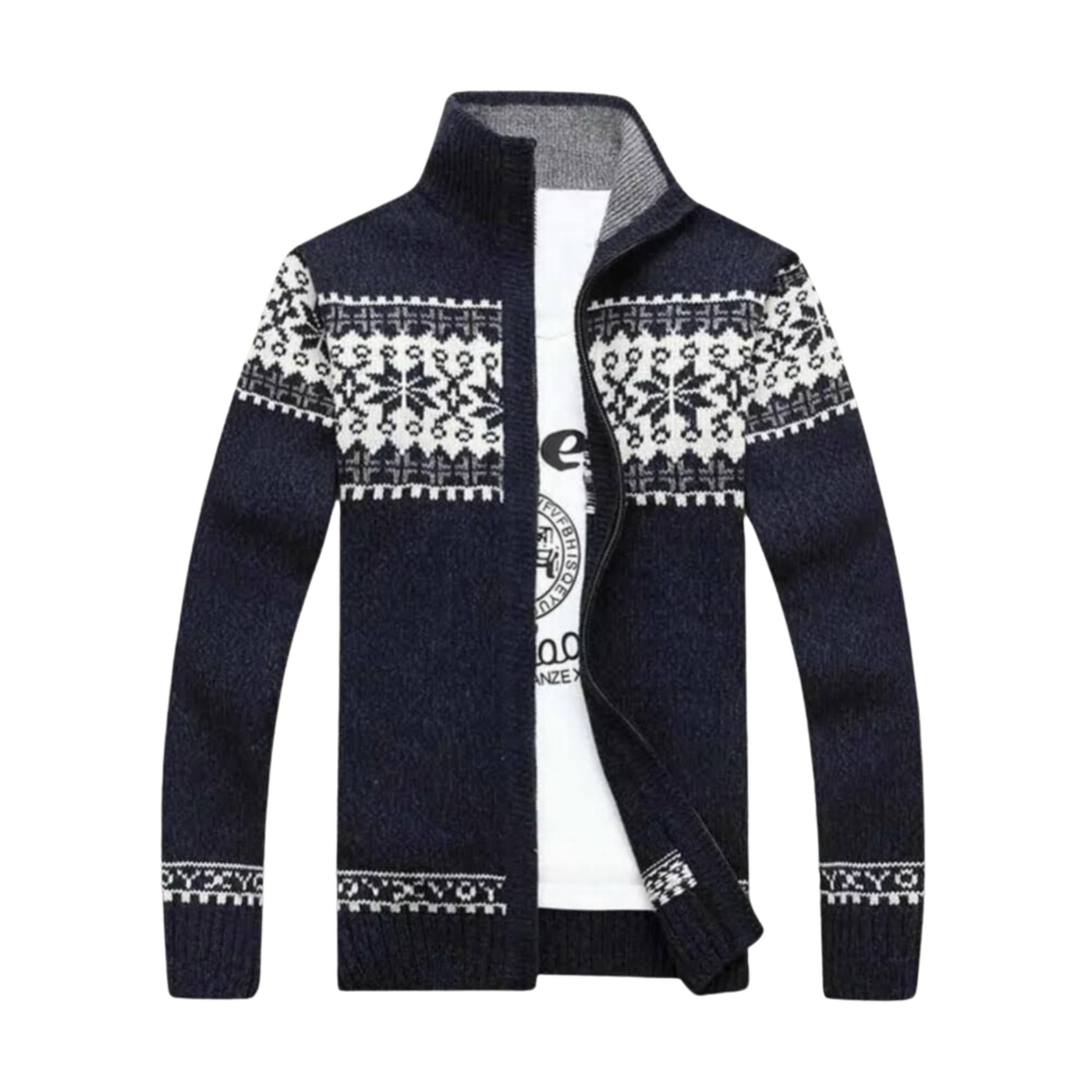 Stehkragen Strickjacke für Männer