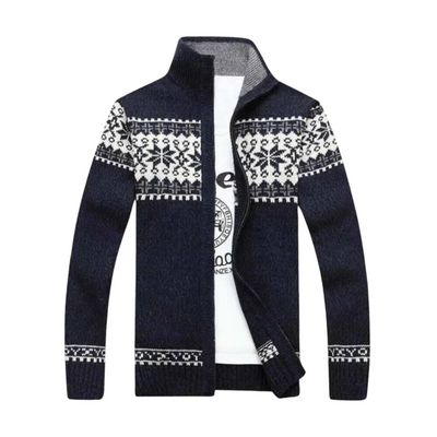 Stehkragen Strickjacke für Männer