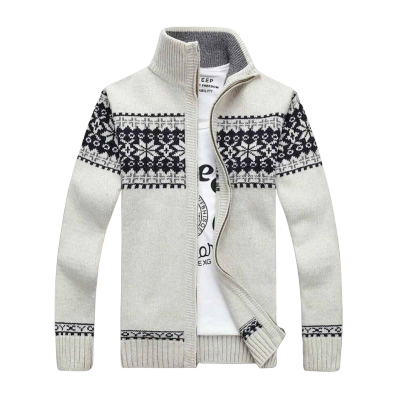 Stehkragen Strickjacke für Männer