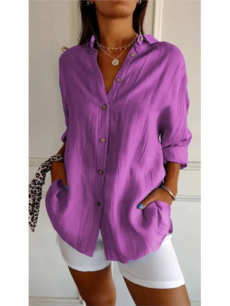 Nadia®️™ | Weiche, atmungsaktive Baumwollbluse