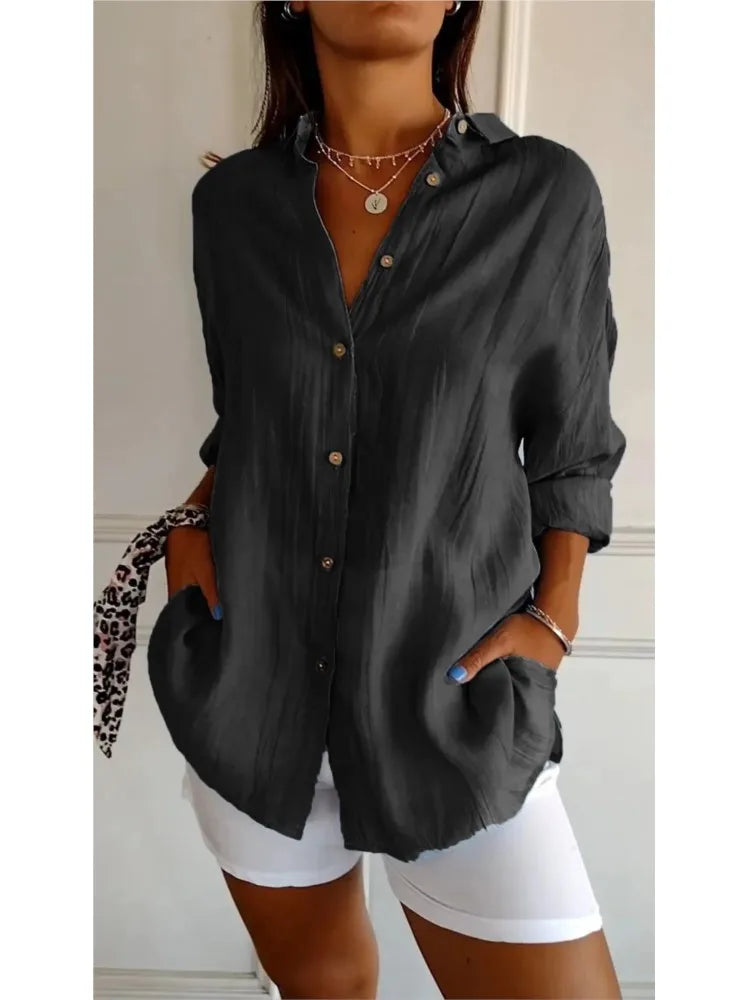 Nadia®️™ | Weiche, atmungsaktive Baumwollbluse