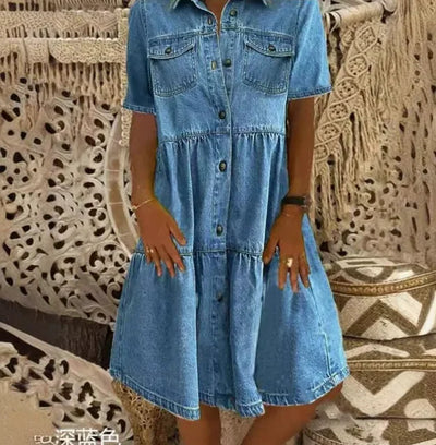 Ludmiła – Boho Kleid aus Denim