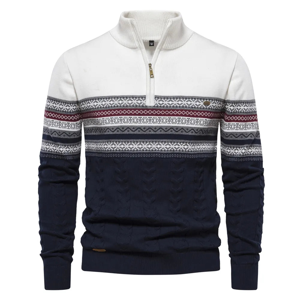Herren Retro Half-Zip Pullover