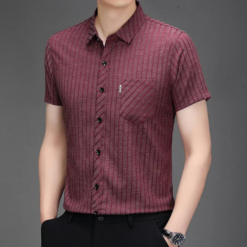 ROSSI ROMA | Business Polo mit Streifenmuster