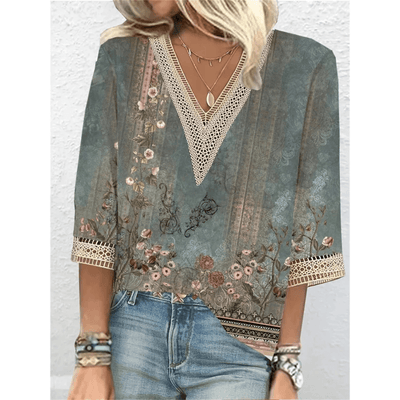 Sandra - Elegante Leichte Seidenbluse Damen