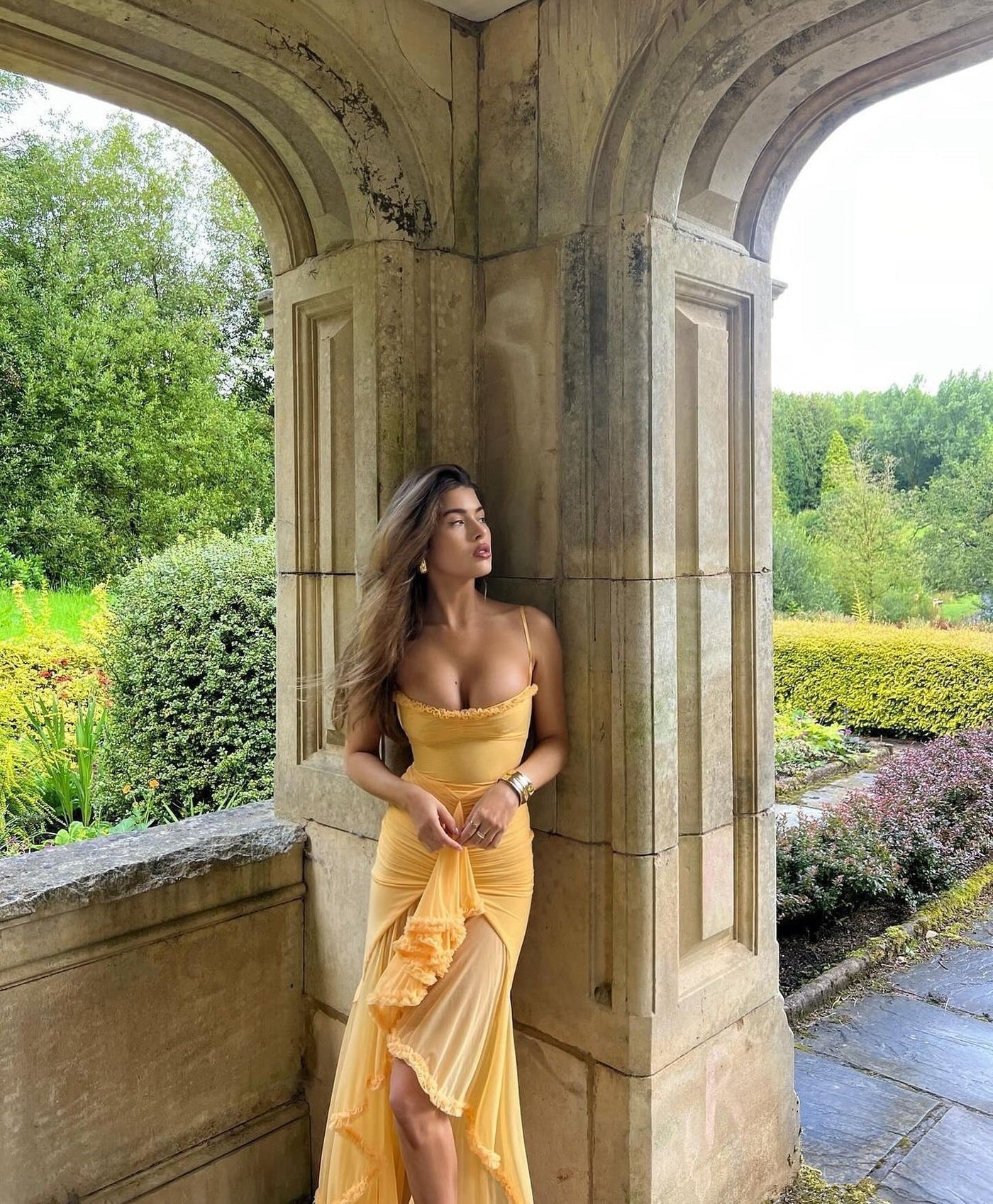 Maxikleid Für Hochzeitsgäste Mit Rüschen Für Damen