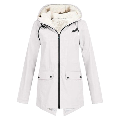 Damen Winter Wasserdichter Trenchcoat | Mit Kapuze