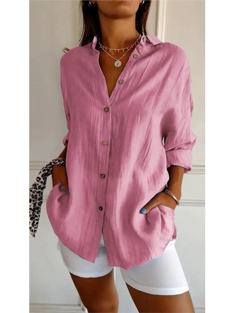 Nadia®️™ | Weiche, atmungsaktive Baumwollbluse