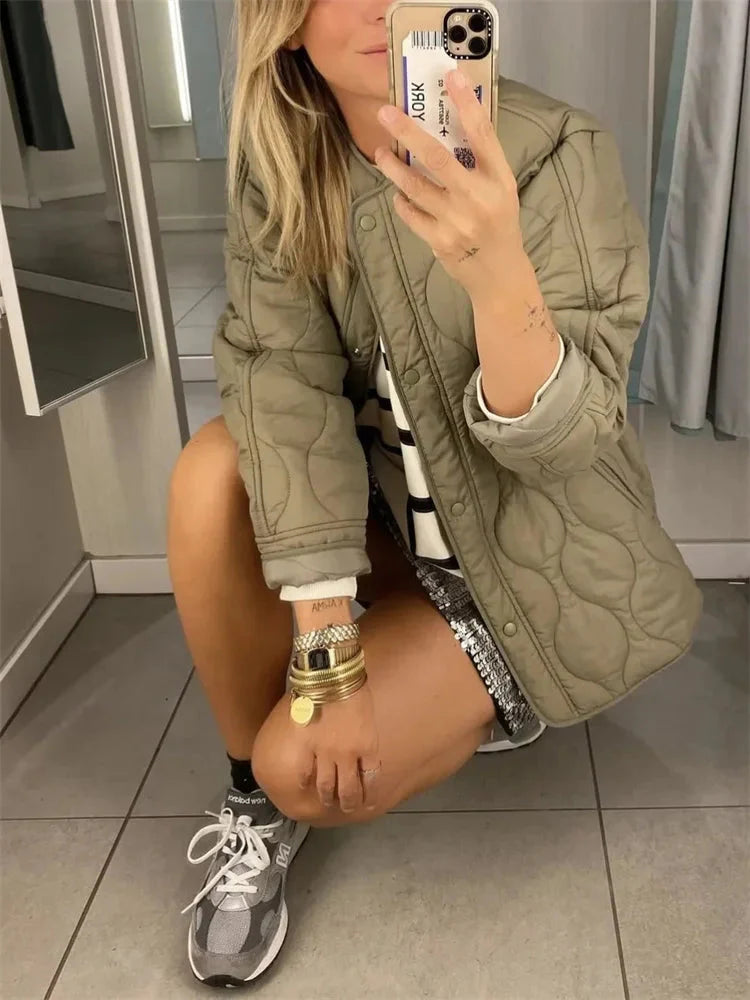 Weite Winterjacke mit kuscheliger Wärme für Damen