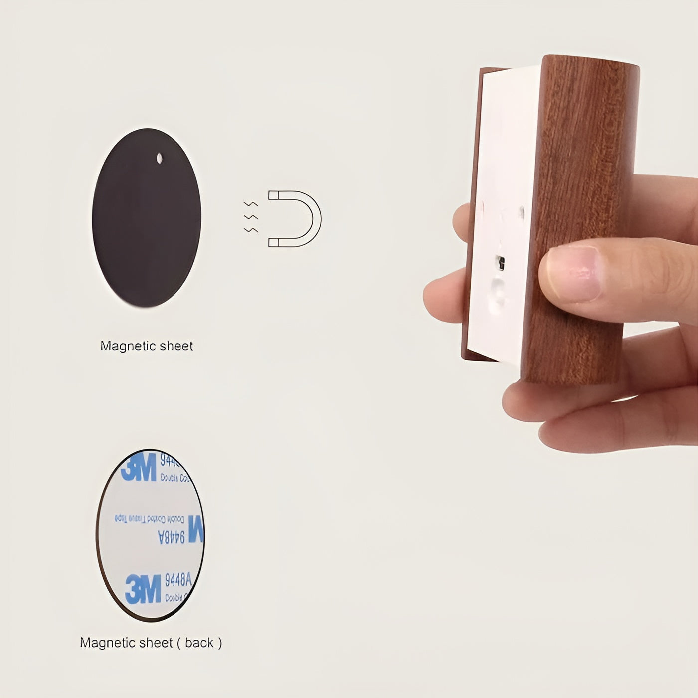 TimberSense Light - Wiederaufladbare Bewegungsmelder-Wandleuchte aus Holz
