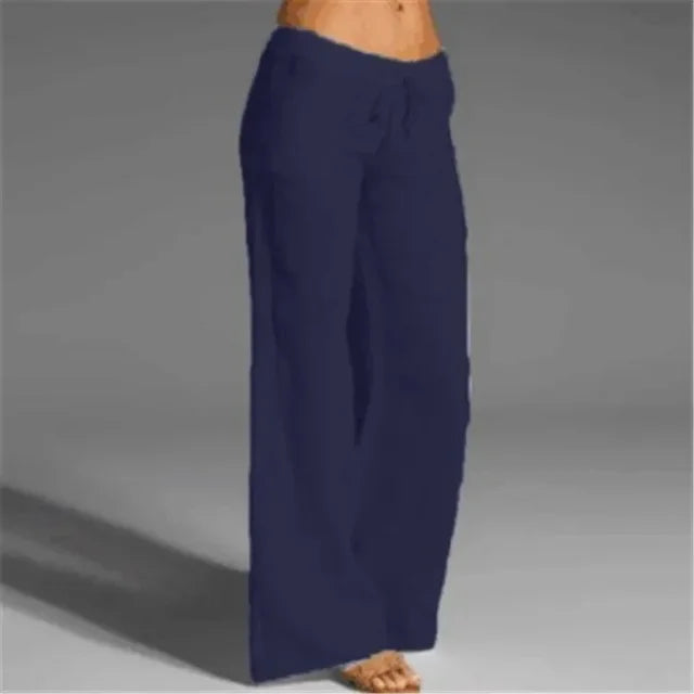 Leinenhose mit Kordelzug für Damen