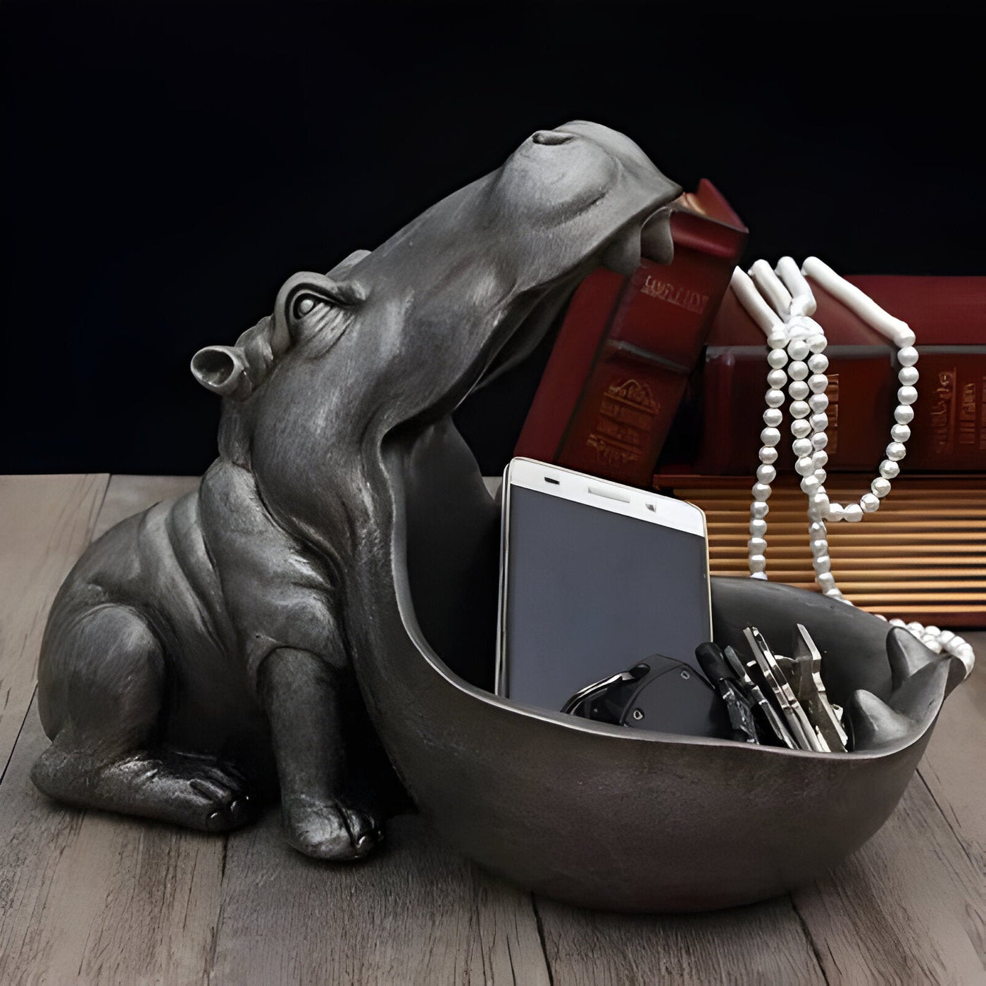 HippoCharm Statue - Luxuriöse Nilpferd-Figur