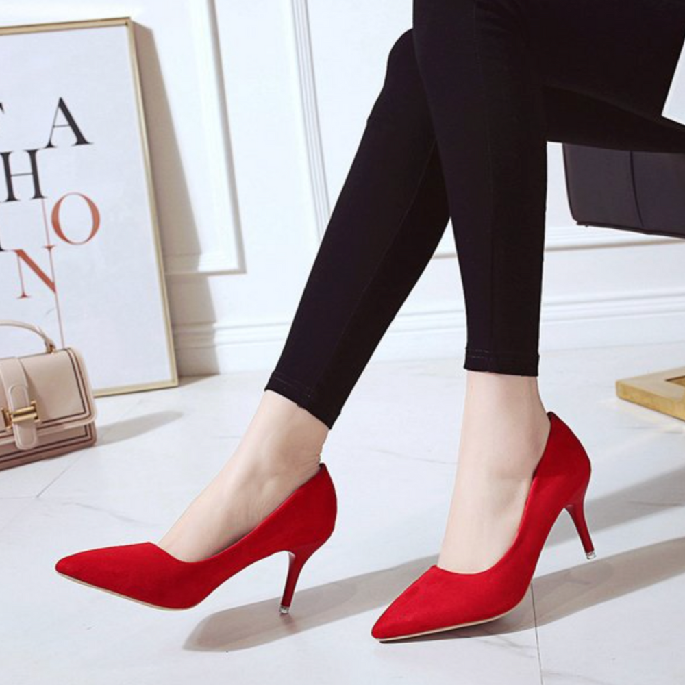 Klassische spitze High Heels | Veganes Premium-Material | Nude Stiletto