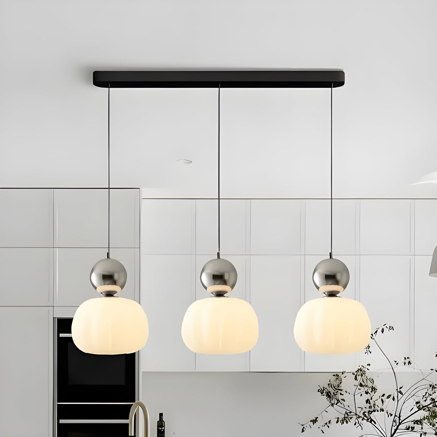 LumiPumpkin Light – Moderne Cremefarbene Pendelleuchte im Kürbis-Design